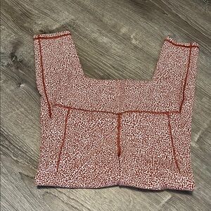 Athleta Red and White Bustier Leggings